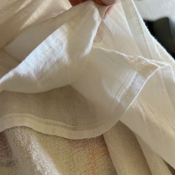 VOLCOM Women’s Best Fest Handkerchief Hem Strappy Sundress White/Gray Size Small - Picture 14 of 16